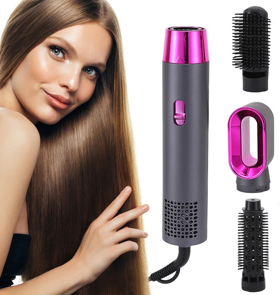 Cepillo De Aire Caliente Multifunción 3 En 1, Rizador De Pelo, Peine Alisador, Secador De Pelo, Herramientas De Estilismo Voluminizador De Cabello, Regalos Para Damas Y Mamás